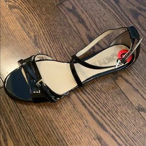 DKNY patent leather sandals